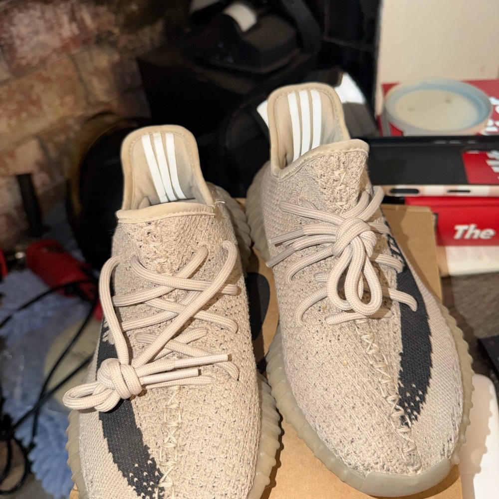 Adidas Yeezy Light Beige with Black Stripe